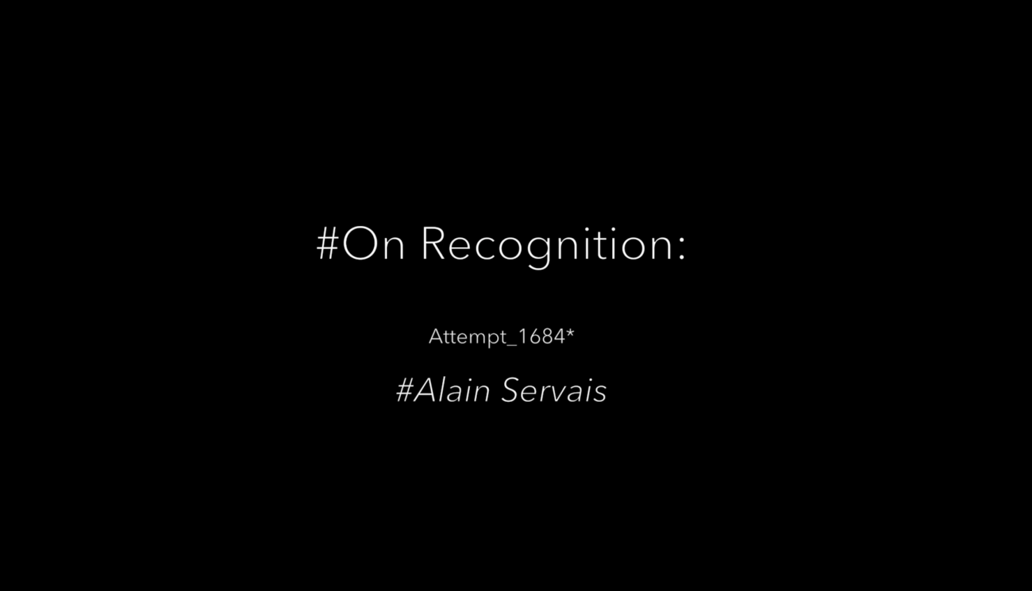 On Recognition_2018
